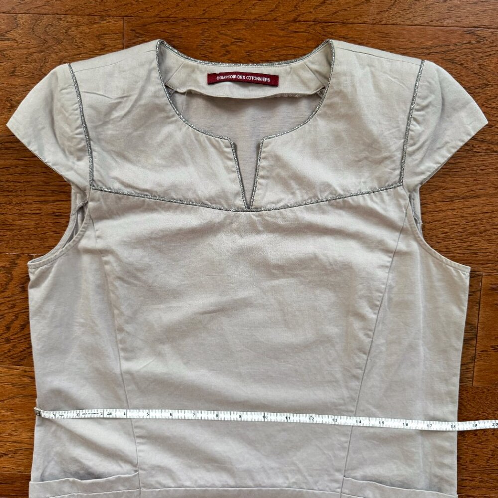 Comptoir des Contonniers | Gray shift dress with pockets in Size 8 - Picture 4 of 6